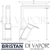 Bristan Amaretto Easyfit Sink Mixer Tap Dimensions